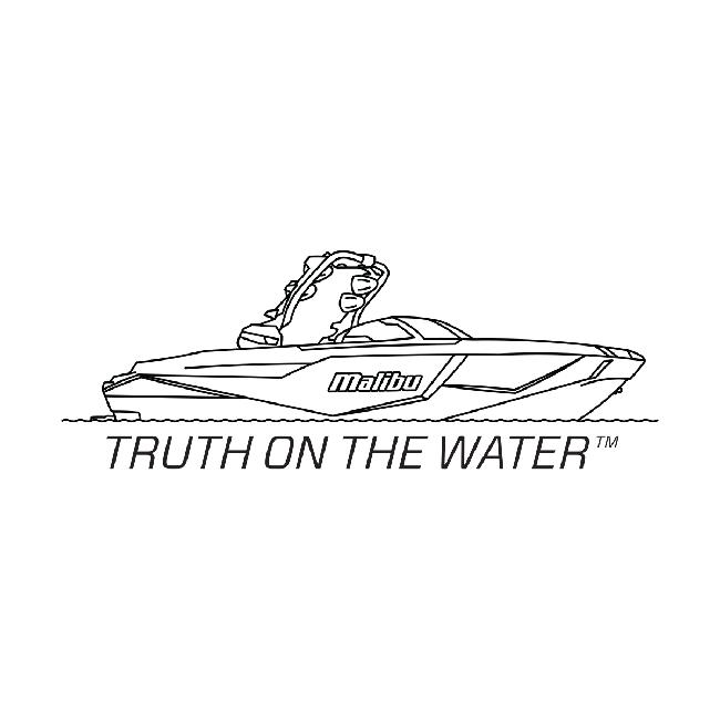 Malibu Truth on the Water boat sticker