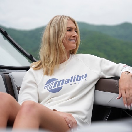 Malibu Ladies' Striped Crew Neck