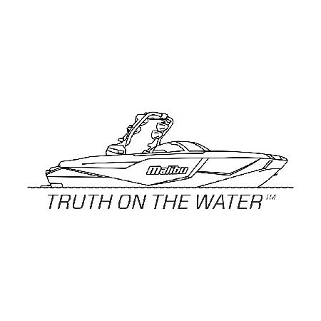 Malibu Truth on the Water boat sticker
