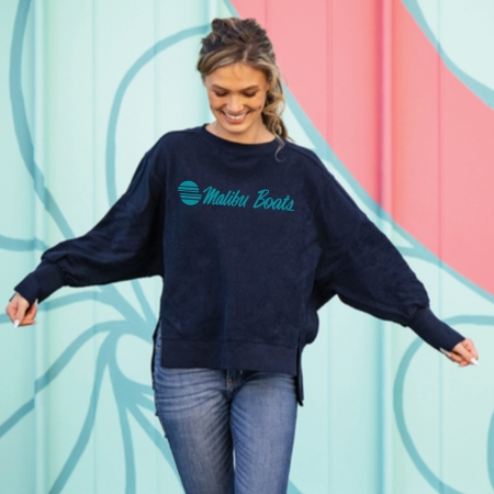 Malibu Womens Spliced Sweatshirt